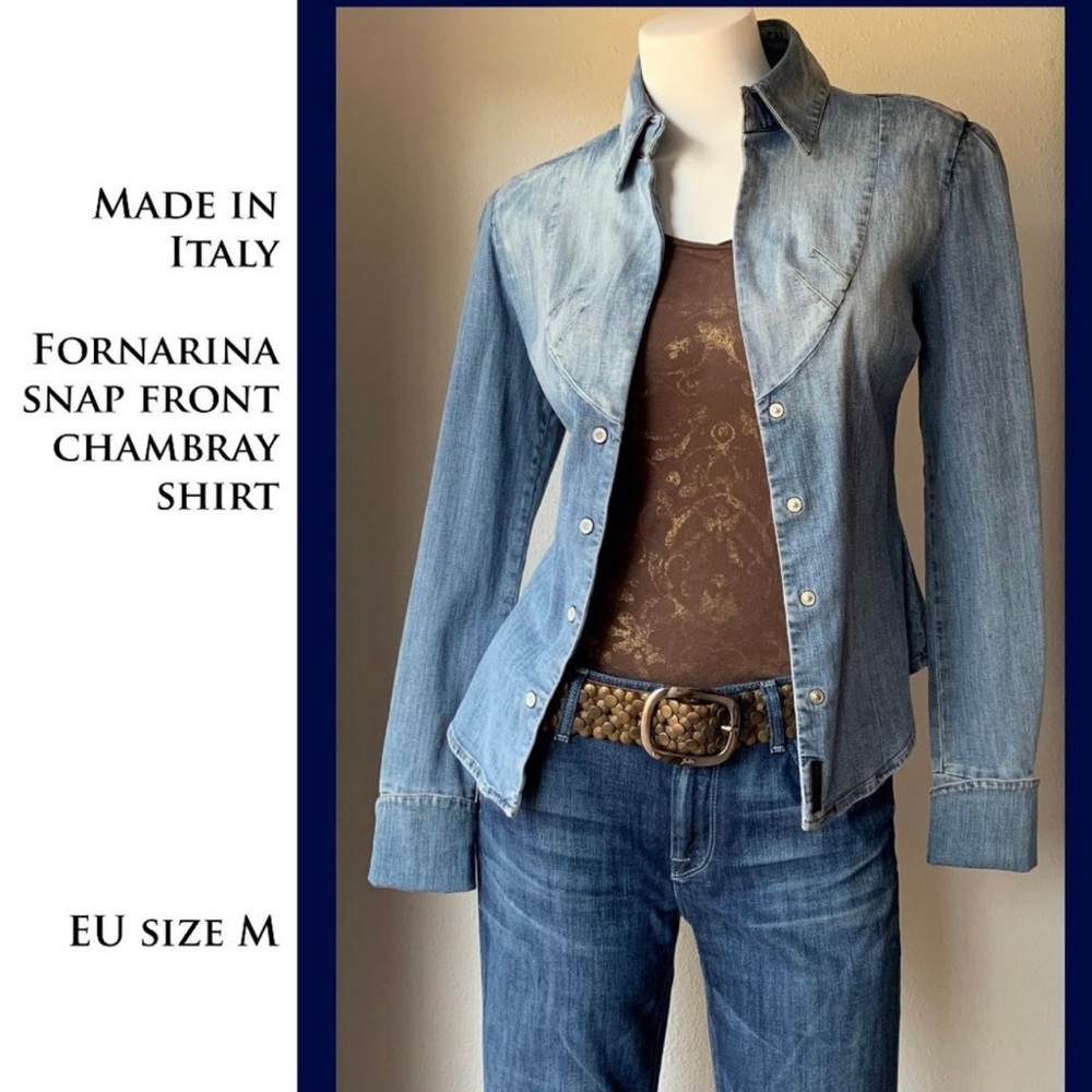 From Italy- Fornarina Chambray jeans shirt